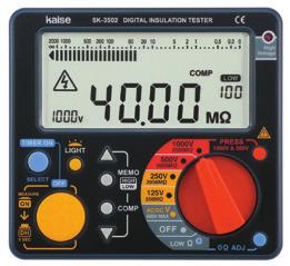 ISOLATIONSPROVARE Isolationsprovare och multimeter En kombinerad isolationsprovare och en TRMS multimeter. Med inbyggt dataminne kan resultat sparas för senare avläsningar.