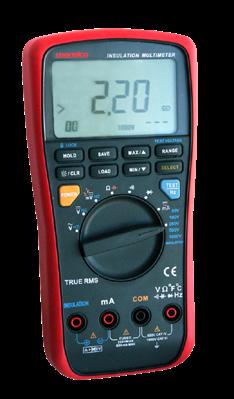 Mätprincip: True RMS Antal siffror: 6000 Svarstid: 5 ggr/s Arbetstemp: 0 40 C Bandbredd: 50 Hz 1 khz Säkringar: 1A/250V snabb Batterier: 6 st 1,5 V LR6 Mått och vikt: 202 x 97 x 46 mm, 505 g Minne: