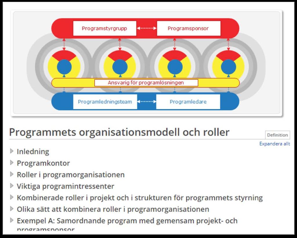 Utvecklade beskrivningar i program En sektion