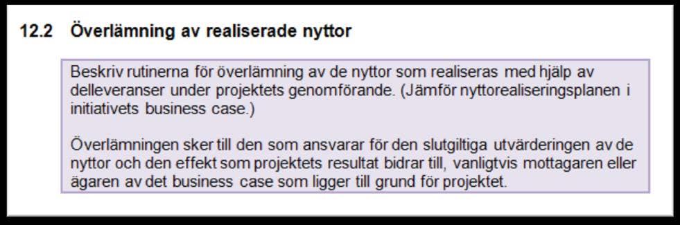 överlämning av resultat och