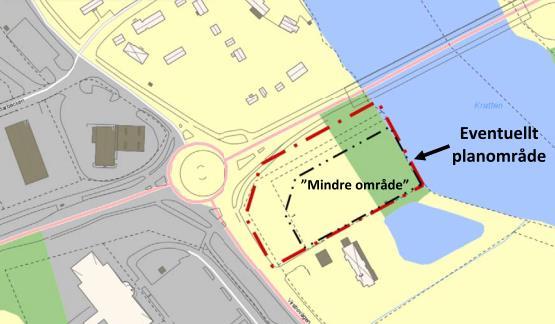 2.2 PLANOMRÅDET Det aktuella området har tidigare varit bebyggt med bostäder, men enligt nu gällande detaljplan medges enbart kontor, vård och utbildning på platsen.