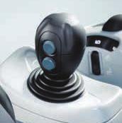 Upp till 8 elektroniska tipputtagsventiler Tipputtagsventilerna på T7 är lätta att känna igen med färgkodade uttag och spakar.