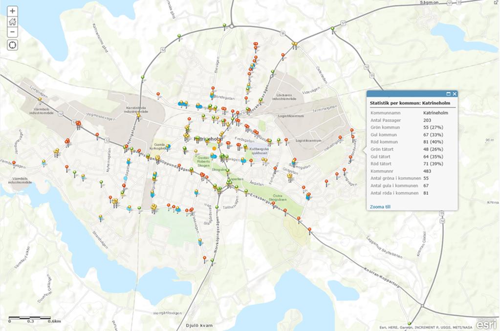 15 Mellan åren 2014 och 2019 har 30 stycken säkra passager skapats i kommunen.