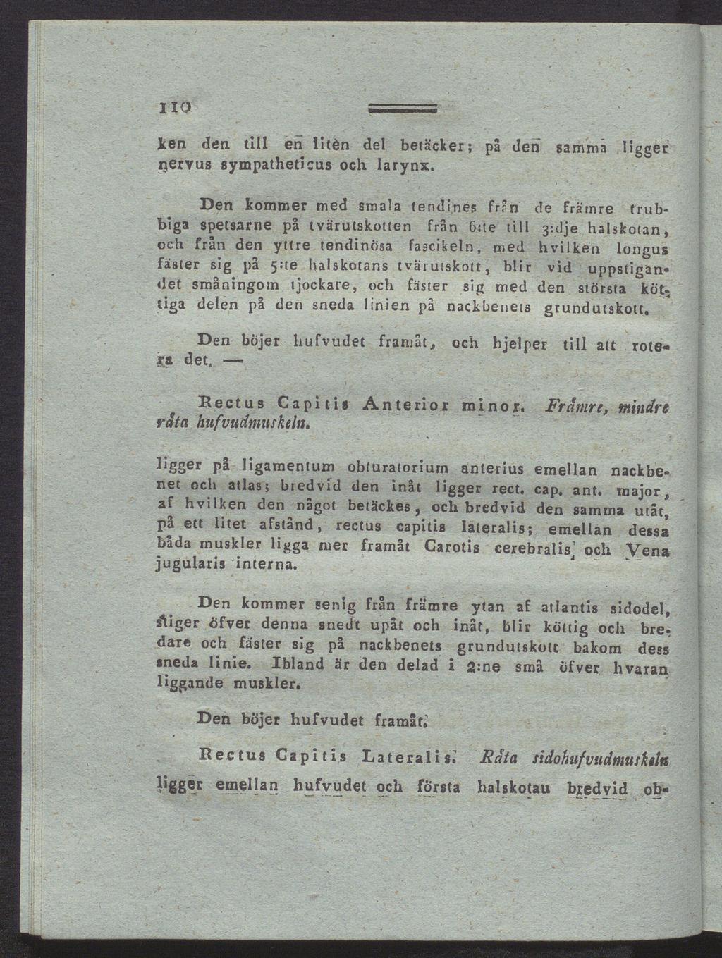 110 ken den till en litén del betäcker; på den samma ligger ijervus sympatheticus och larynx.