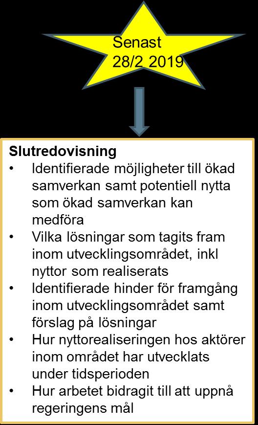 Beredning av slutrapport februari 2019 Naturvårdsverket Swedish Environmental Protection Agency 2018-12-09 26 Av slutrapport ska framgå: