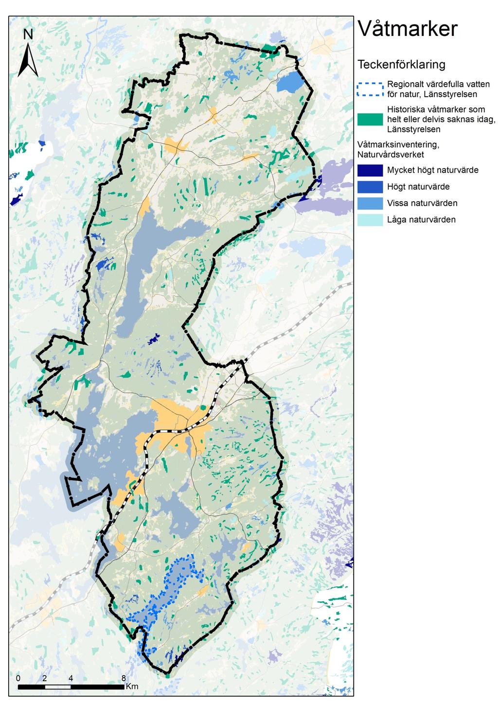 Många av de mindre sjöarna i kommunen är allvarligt hotade av försurningen och är föremål för årliga kalkningsinsatser.