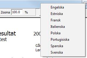 ID, Obligatoriska fält vid inmatning, Meddelande fält, val av enhetssystem, typ av uppmärksamhetssignal, förval för hur testresultat skall visas