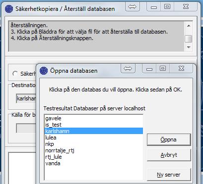 5. Tryck på knappen Säkerhetskopiera för att starta säkerhetskopieringen. 5.4.2 ÅTERSTÄLLNING 1.