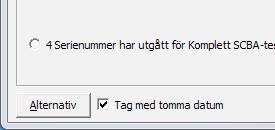 Välj önskad databas genom att markera databasen och klicka på Öppna. Efter initiering gör programmet en test av givarnas stabilitet.