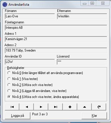 Under knappen Alternativ i nedre vänstra hörnet finns inställningsfunktioner för att konfigurera apparatuppgifter. Mer om detta finns i kapitel 4.5.4 Installation - Tillägg nedan.