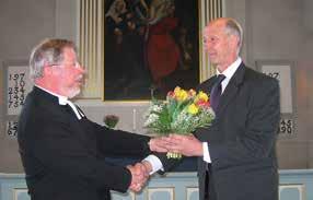 Vid samma gudstjänst hade vi även glädjen att installera Björn Svensson från Frösvi som ny kyrkvärd i Blackstad. Han välkomnades av Claes- Göran Thorell med tal och blommor.