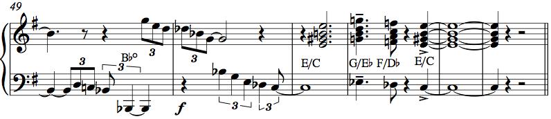 Bildexempel 36 Soloform Eftersom jag jobbat så ingående med harmoniken genom hela låten, och verkligen försökt skapa små förtäckta modus-förändringar, och succesivt skapa en mer och mer utmanande