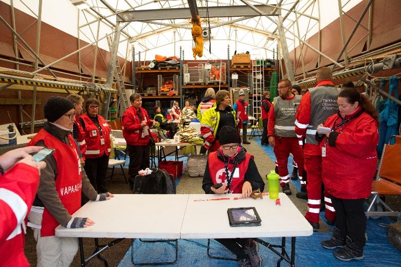 arbete Anvisningar avdelningen i beredskap utarbetas Beredskapsövning ordnas Pargas Kimito, Putte Kartövningar 2 st.