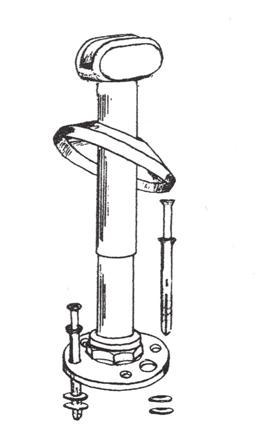 Pelarfot För sidostycken över 200 mm 90-10mm Art nr 9
