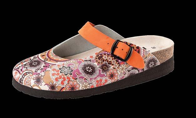 35-43 Clog med hälrem Blåblommig Art. X01643 bred läst stl.