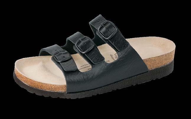 Herrpantolett Ocean 3-remmar Art. X02737 bred läst stl. 36-47 Herrpantolett Svart 3-remmar Art.