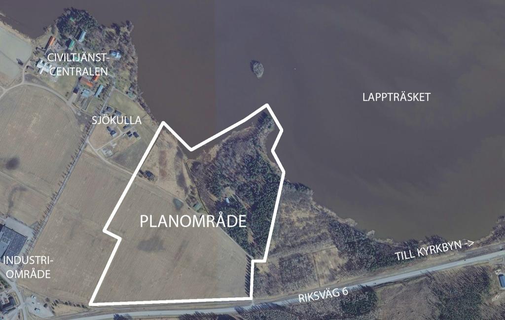 PLANOMRÅDE Allmänt: Planområdet befinner sig i Ingermansby söder om Lappträsket, drygt två kilometer från kyrkbyn och området är cirka 30,5 ha stort.