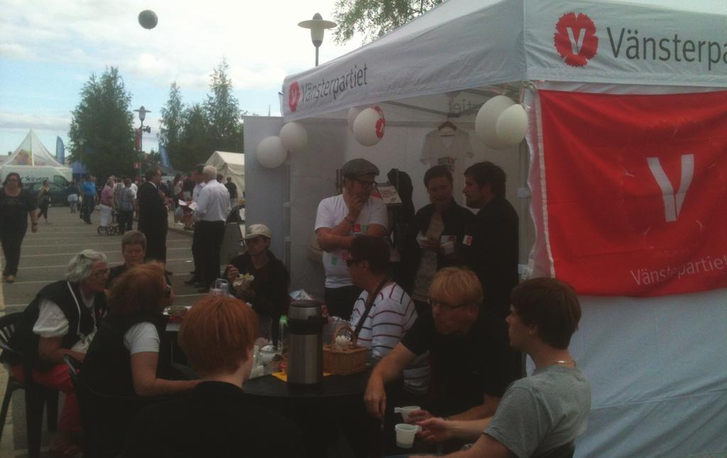 Vänsterpartiets Program i montern Lördag 2 augusti Invigningsdag. Feministiskt tema. Söndag 3 augusti Landsbygdstema. Tillsammans med Birger Lahti och Lena Olsson. Måndag 4 augusti Landsbygdspolitik.