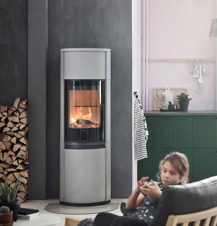Tillbehör: powerstone, fläkt. Samtliga modeller har lucka för den nedre delen (standard).