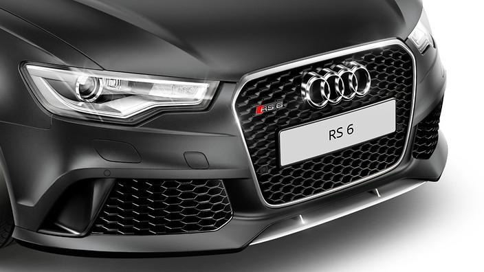 100Y xl Takreling i aluminium matt Frontspoiler i matt alu Aluminiumlook matt RS6 / RS7