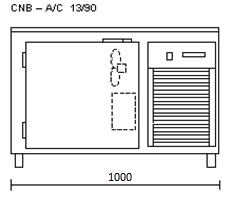 Måttuppgifter - Nedkylningsskåp CN 13-90 CN