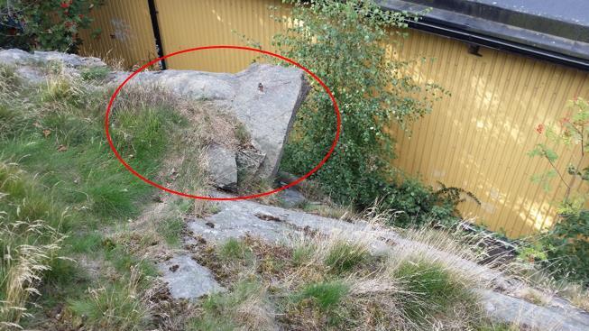 5. Vy nedanför ID 3 där ingen synlig bergförstärkning syns bakm befintliga