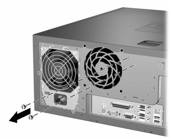 Uppgradera maskinvara Gör så här för att öppna panelen med aktiverat Smart Cover Lock: 1. Stäng av datorn på rätt sätt via operativsystemet. Stäng därefter av eventuell kringutrustning. 2.