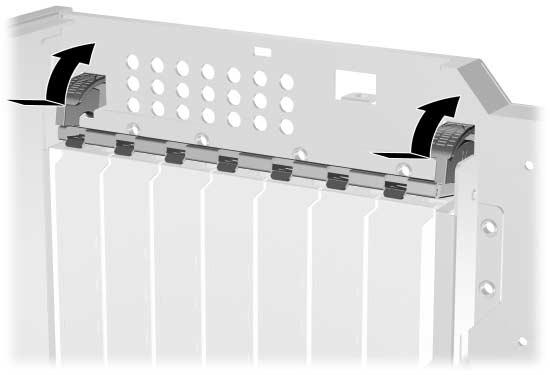 Uppgradera maskinvara Så här installerar du ett expansionskort: 1. Om du har låst datorn med Smart Cover Lock, startar du om och låser upp datorn i setup-programmet. 2.