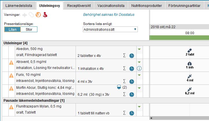 Sidan 9 sdatum RÄTTADE FEL Om man har en ordination med flera doseringar så har Cosmic hittills enbart visat den första i doseringstexten i Läkemedelslista och Utdelningsvy, trots att den doseringen