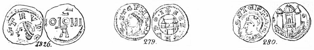 34:1a 60 1 1120 35:1a 66 - - 36:8a 65 - - Övrigt material St. Trond Ännu en myntort nämns i samband med biskopens i Metz myntning. Det är St. Trond som ligger nordväst om Lüttich (Albrecht 1959, s.