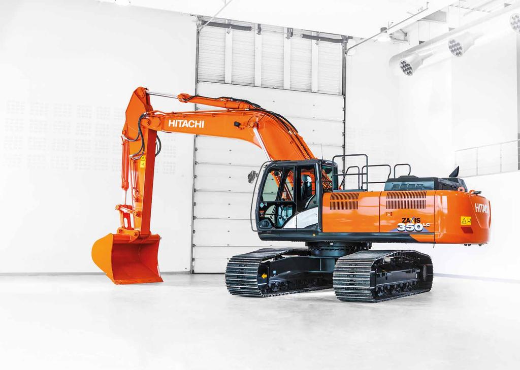 KRÄV PERFEKTION Hitachi ZX350LC-6 har med hjälp av förstklassig teknik utvecklats och tillverkats i världens största entreprenadmaskins fabrik, Tsuchiura Works Japan, hjärtat av Hitachi.