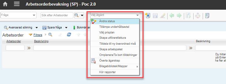 4.2. Sök - Snabbnyckelfält Sök, den andra rutan, används vid direktsökning för att hoppa exakt till en post.