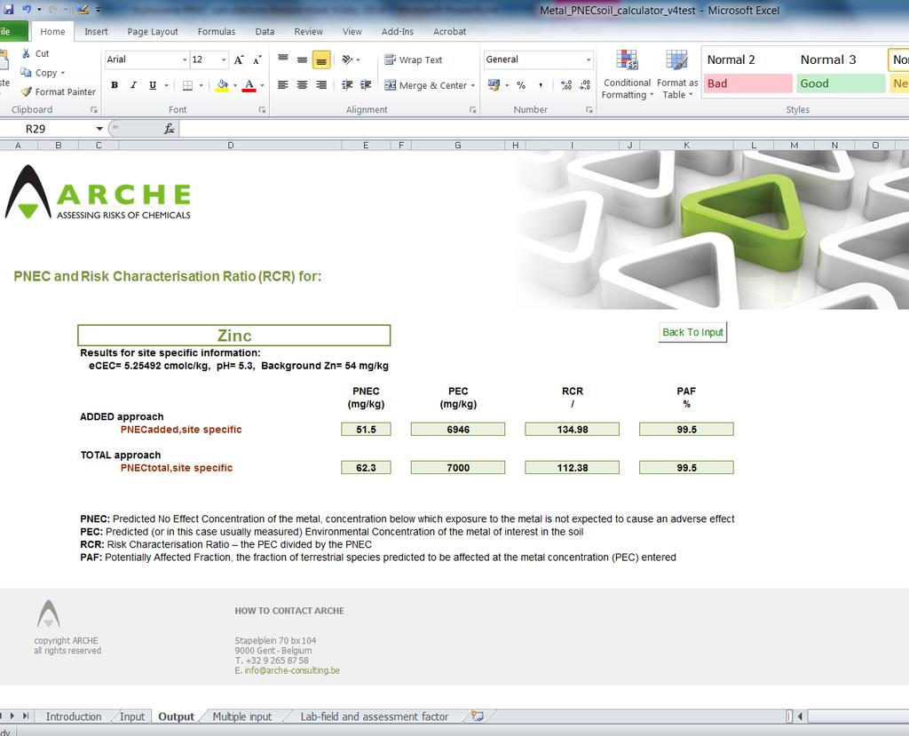 Characterisation Ratio PEC/ PNEC) - PAF: Potentially Affected Fraction (%) - del av terrestra arter som