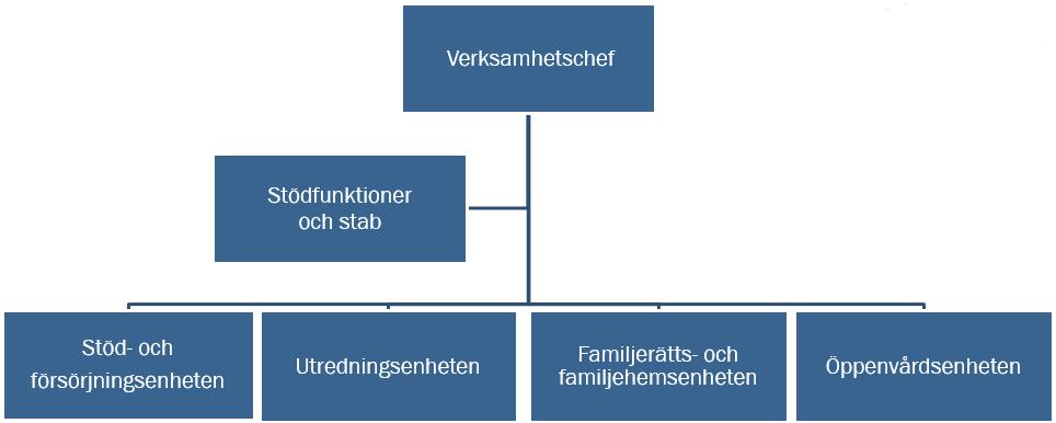 2019-04-18 5(13) Inledning och mål Social välfärd i Ludvika är indelat i de fyra enheterna Stöd- och försörjning, Utredning, Familjehem- och familjerätt samt Öppenvården.