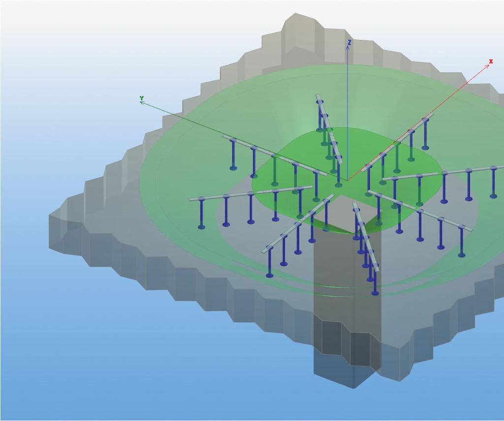SELEKTION Den reulterande typen och layout av armeringen om förelå av Peikko Deigner är den met ekonomika. Vid behov kan tuden diameter och antal PSB -element modifiera manuellt av användaren.