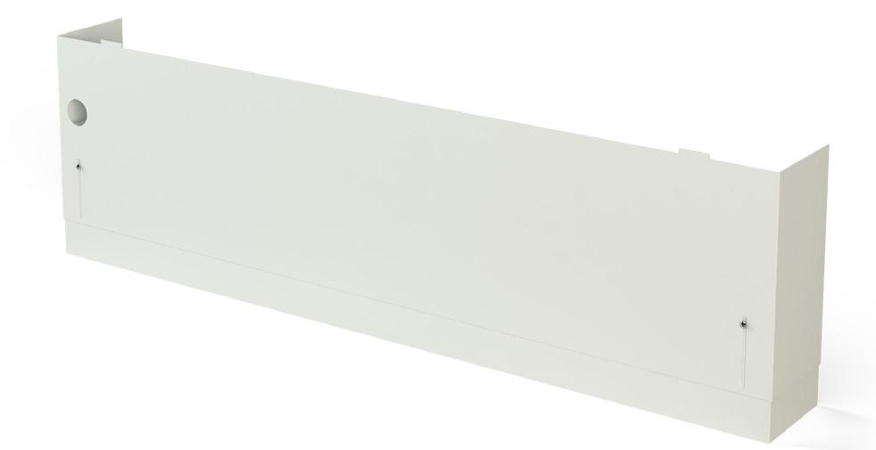 LK Sockel döljer rörinstallationen mellan skåp och golv. Sockeln är skjutbar i höjdled från 220 till 280 mm. Sockeln är försedd med hål för montage av skåpsdränage.