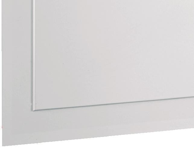 Vita gångjärn till vita dörrar (NCS S 0502-Y), silverfärgade till obehandlade, laserade eller kulörta dörrar. Gångjär nen är försedda med bakkantssäkring samt är justerbara i höjdled.