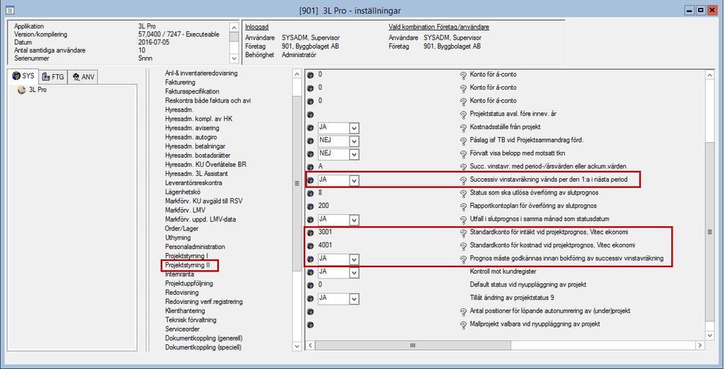 PROJEKTET SAKNAR TIDIGARE HÄNDELSER Om texten Projektet saknar tidigare händelser visas betyder det att inga händelser för projektet är utförda via Vitec Ekonomi.