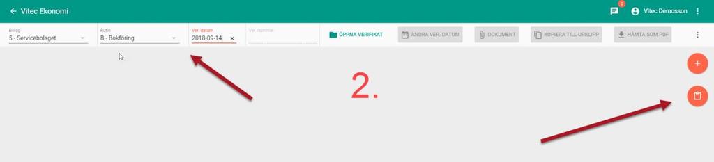 datum - Välja Klistra in från Excel (notera att funktionen egentligen klistrar in från urklipp, du behöver alltså inte gå via Excel) Här ser du också exempel på att validering görs vid