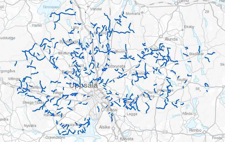 10 (37) I Uppsala kommun finns det 2018 totalt 268 stycken sådana vägföreningar varav 256 stycken får bidrag av kommunen.
