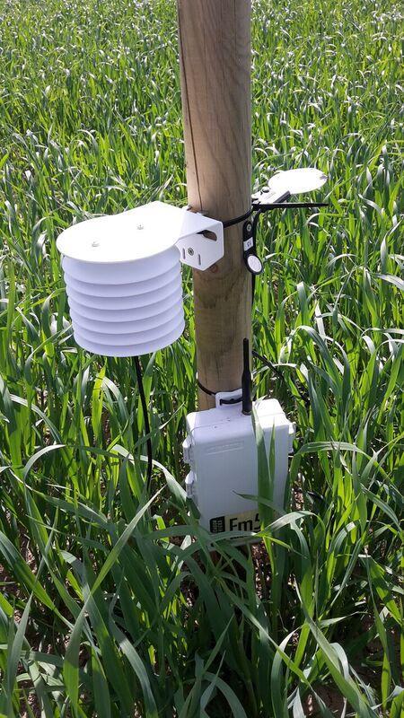 Indata i ÖKS projekt 2016-2018 Redskap 1) Markbundna sensorer (RH, temp, leaf wetness sensors) 1 sensor/1-2 hektar. 2) Markdata.