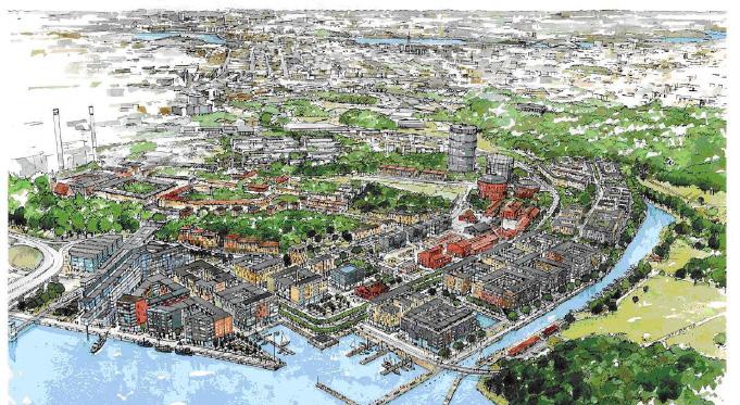 HJORTHAGEN Stockholms stad bjöd in till en arkitekttävling i mars 1988 som gällde ett nytt bostadsområde vid Husarviken.