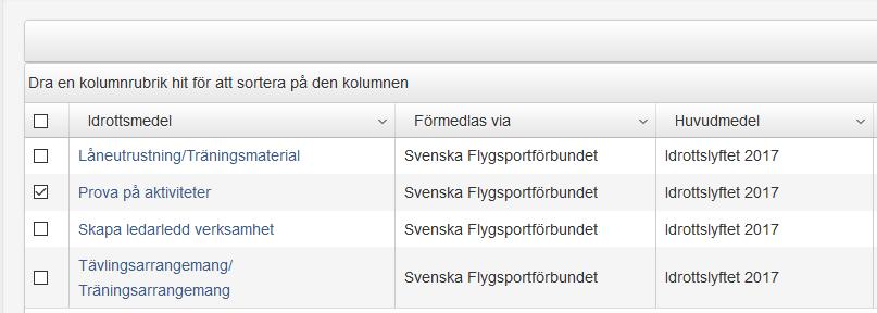 Ovanstående alternativ finnes Svenska Flygsportförbundet, Box 7819, 103