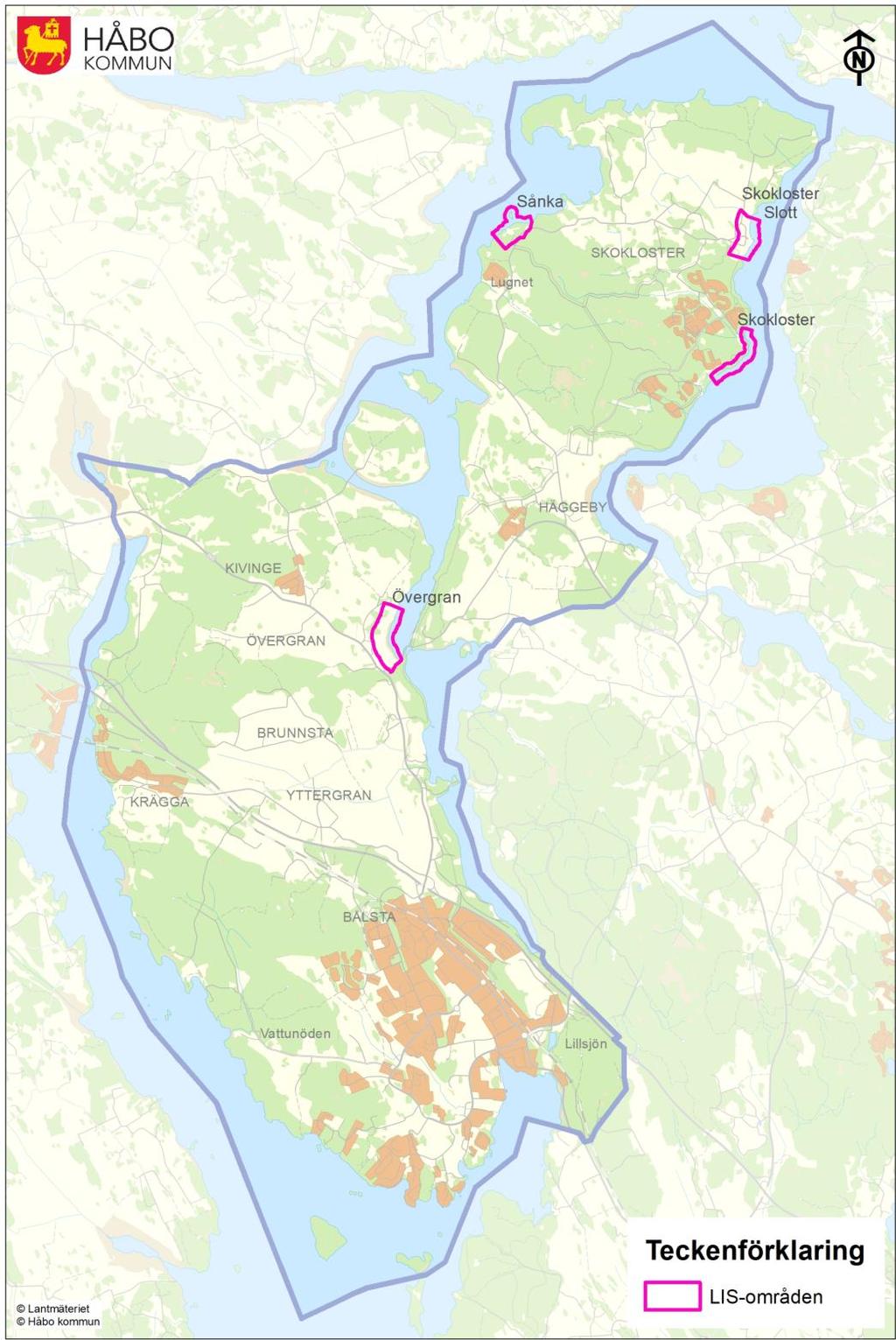 Riktlinjer 13(18) Figur 1: Områden för