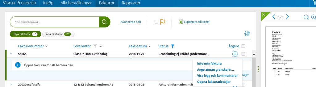 12 (14) Klickar du på hamburgaren (se pilen i ovan bild) så hittar du ett par funktioner.
