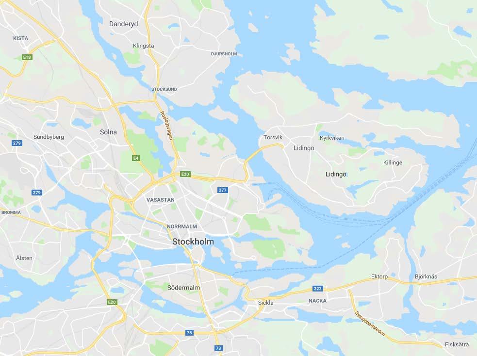 placering. Bakgrundskartor från Google Maps.