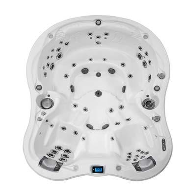 DIMENSION ONE SPAS BAY-SERIEN SARENA BAY Vår absoluta toppmodell med vacker form. Två sköna liggsäten med vandrande massage.