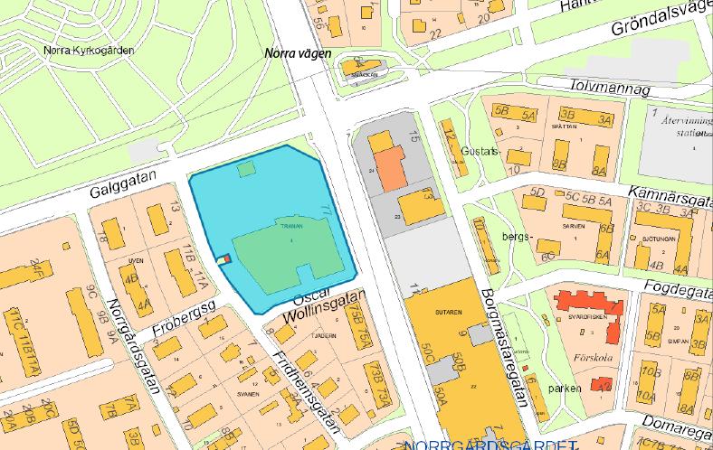 sökanden och samhällsbyggnadskontoret. Bakgrund Figur 1: Orienteringskarta.