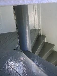 Samma typ av trappa finns i alla gamla fyrar i Mariestad.
