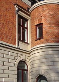 Det runda trapphuset från 1934 (bilden nedan) ansluter mot